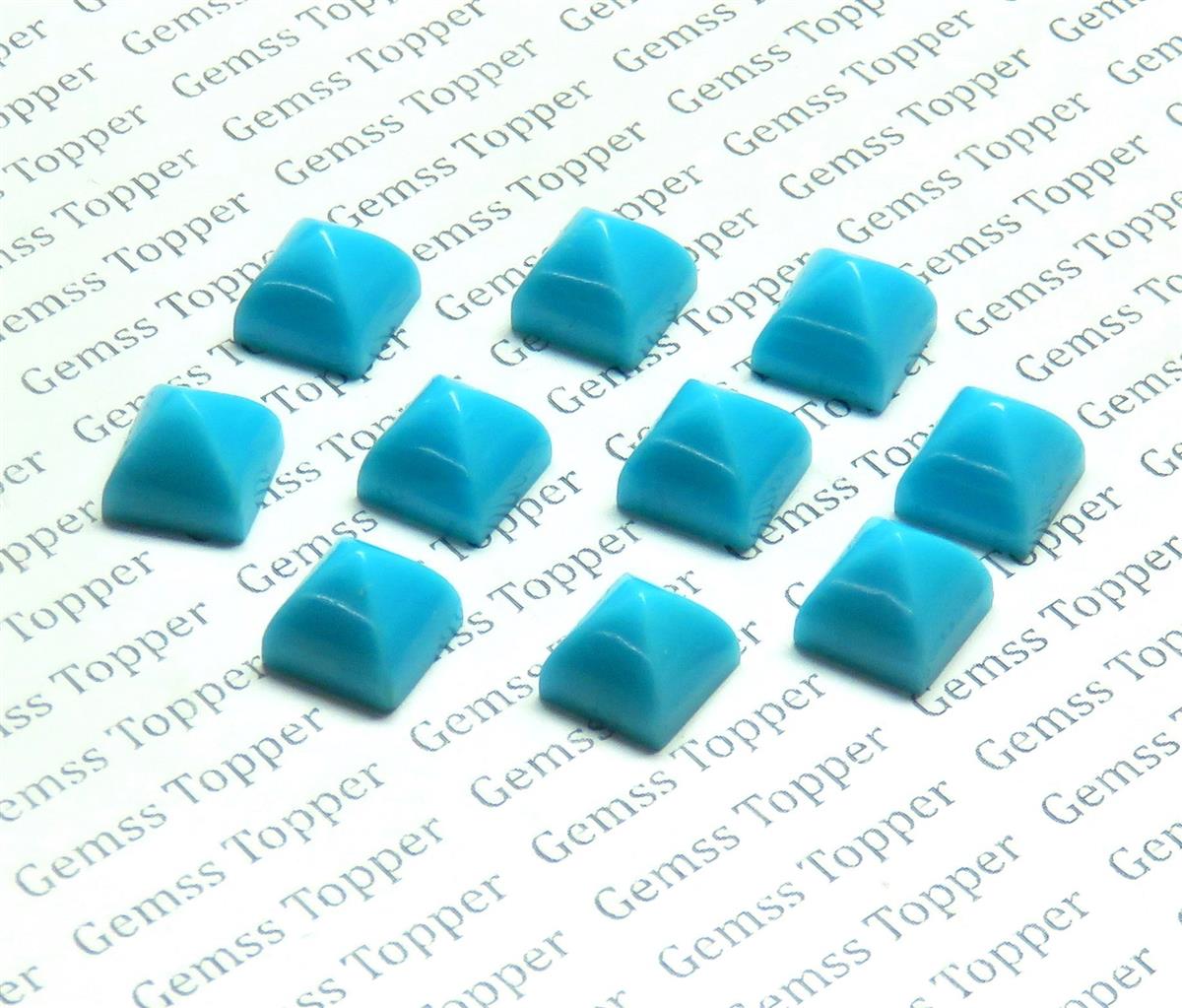 Sleeping Beauty Turquoise 6x6 mm Pyramid Cabochon